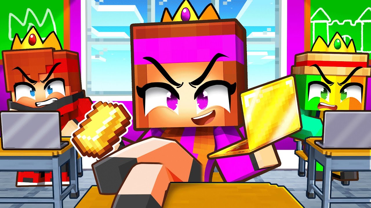 Une PRINCESSE dans une &Eacute;cole r&eacute;serv&eacute;e aux Gar&ccedil;ons sur Minecraft !