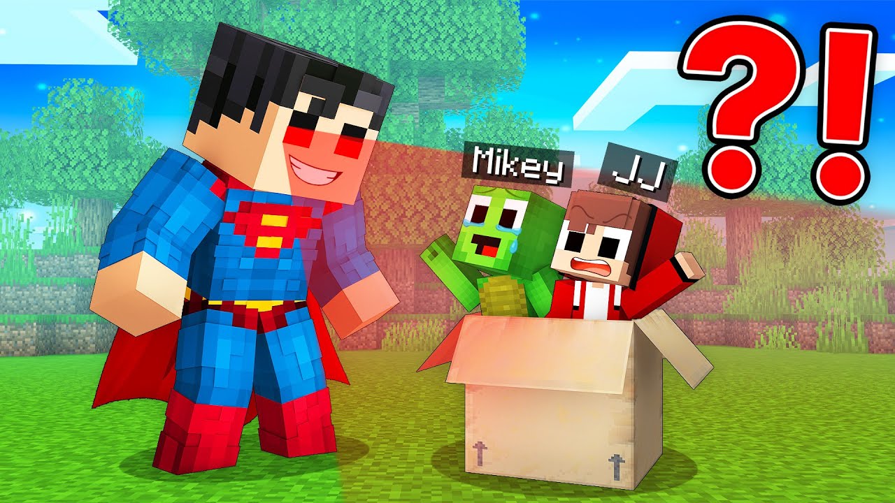 Mikey & JJ Were Adopted By SUPERMAN in Minecraft (Maizen)