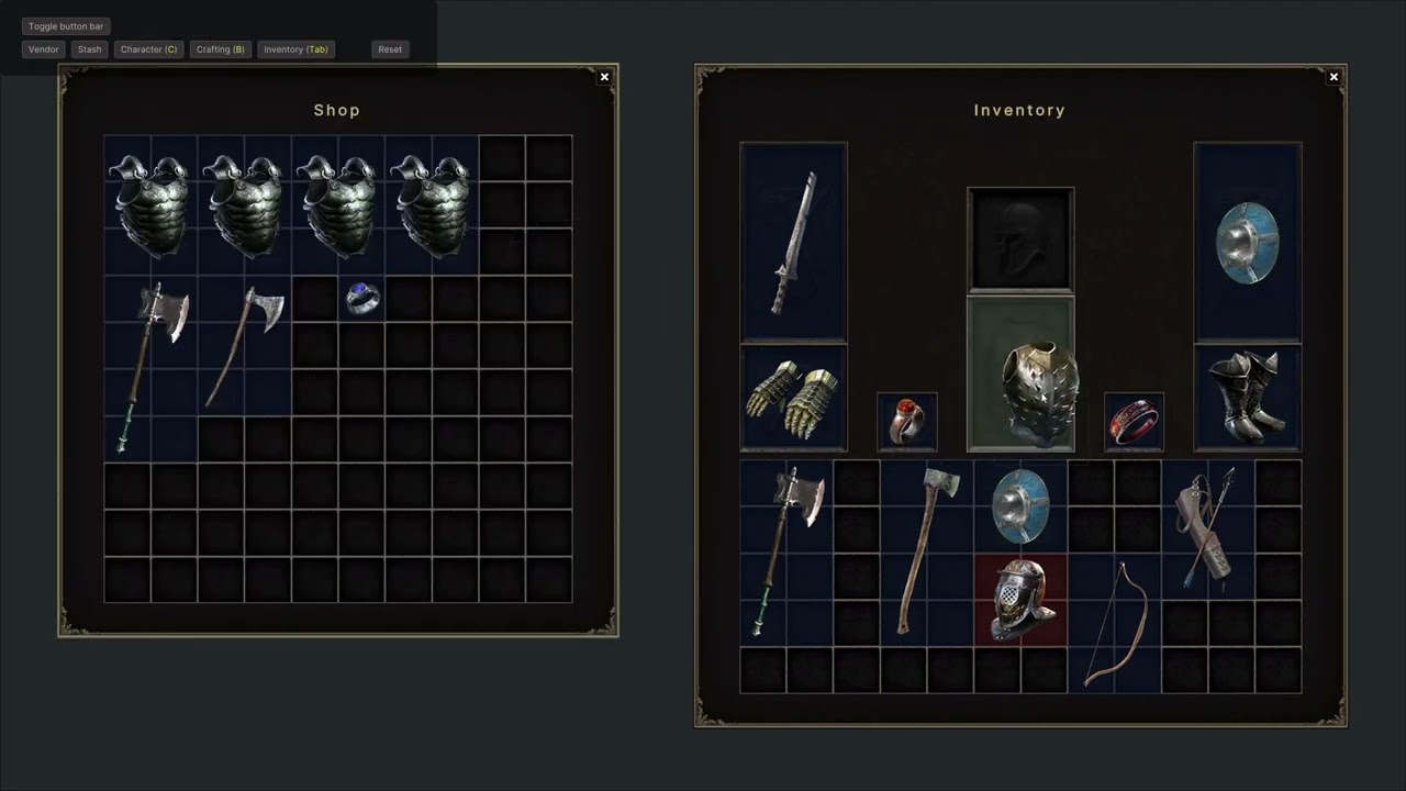 Unity - ARPG (Diablo, PoE) Inventory Asset Demo