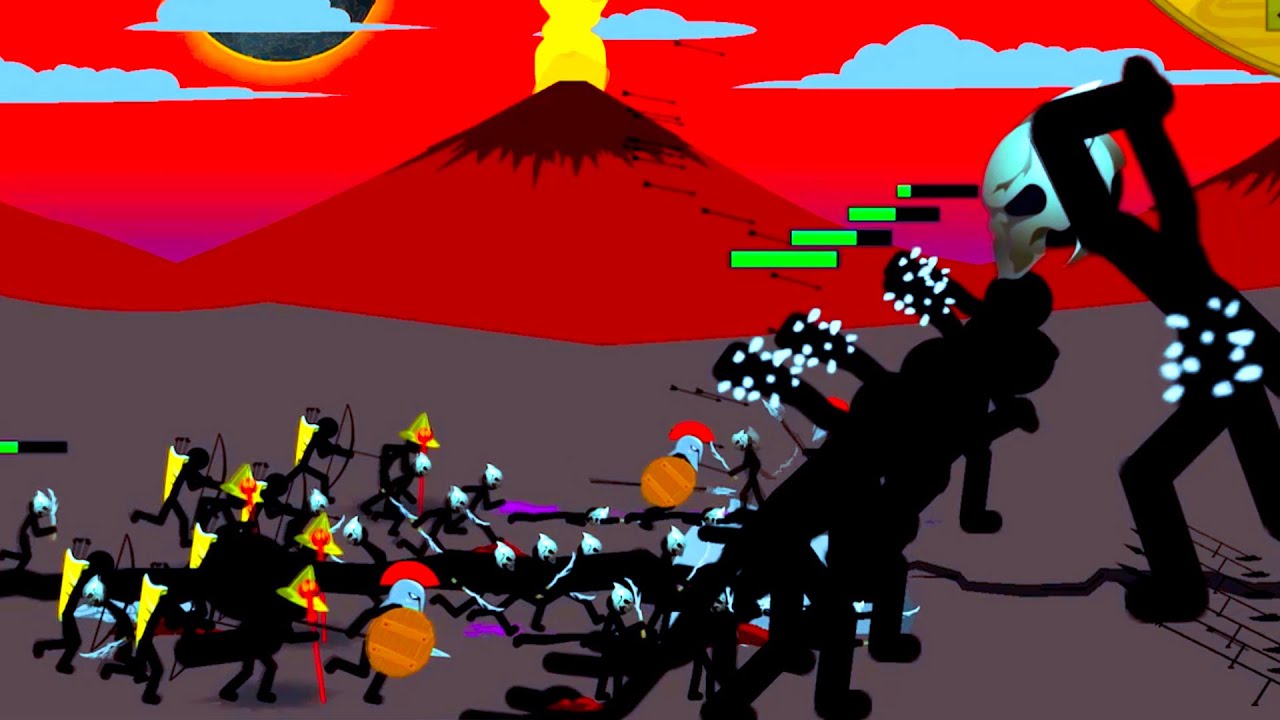 Stickman war: Giant boss fight 😱  and the ending...😵 - Volcano War - VN BeamNG