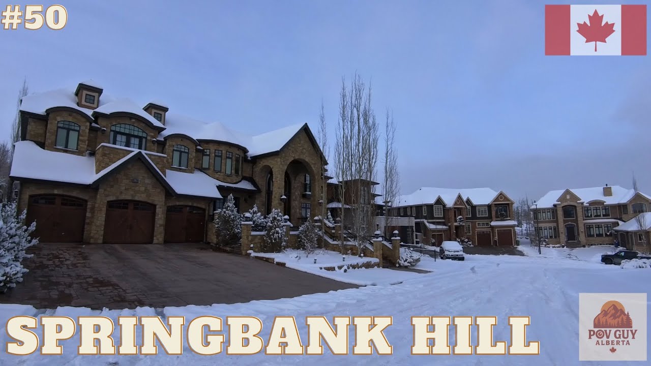 Snowy Springbank Hill ❄️✨ Calgary’s Most Luxurious Neighborhood in Winter