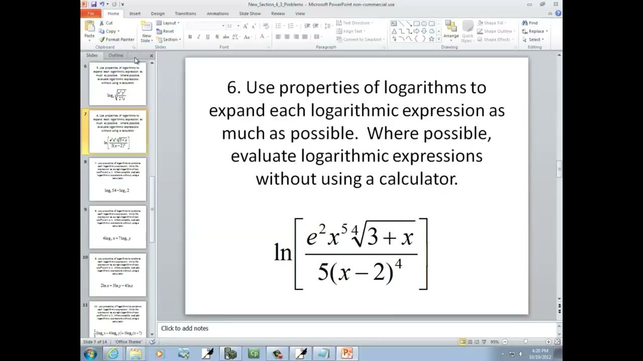 Log Properties