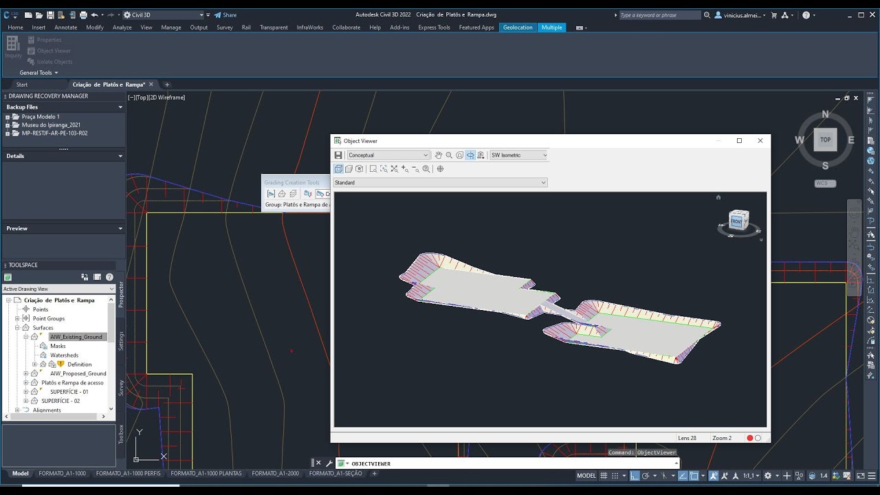 Criação de Platôs Utilizando Feature Line - Civil 3D