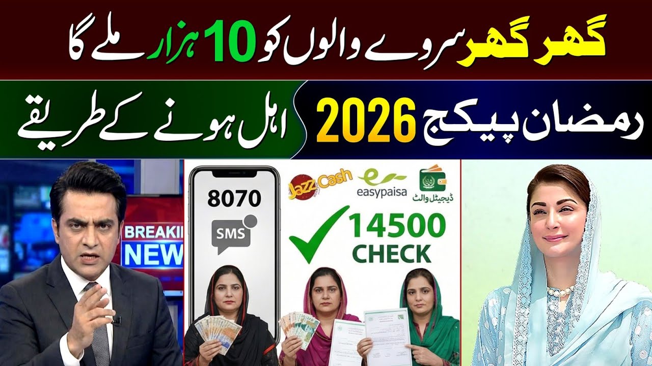 10000 Ramzan Package 2026 | PSER Survey | Ghar Ghar Survey | PM Ramzan Package | Maryam Nawaz Rashan