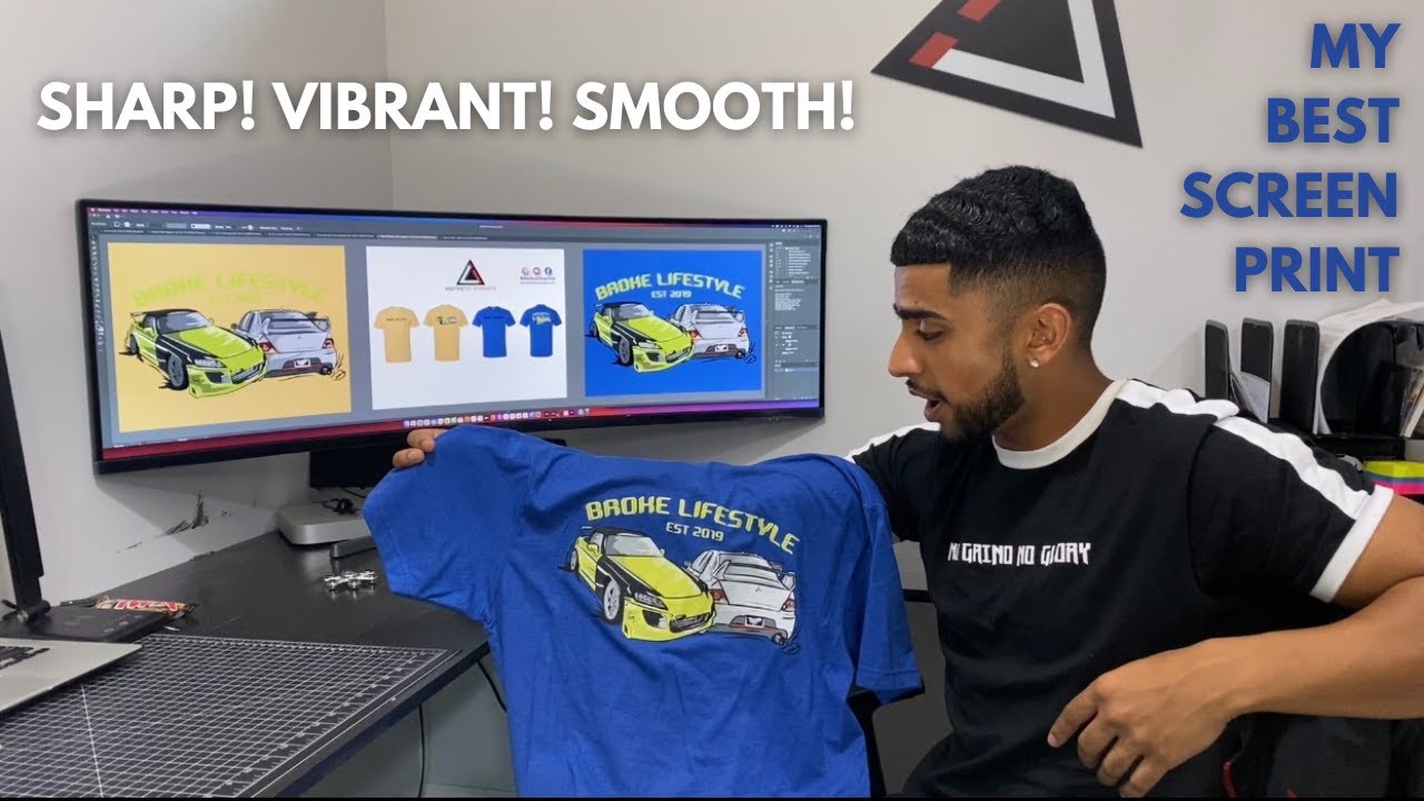 Screen Printing A full COLOR design | 6 Color HALFTONE printing
