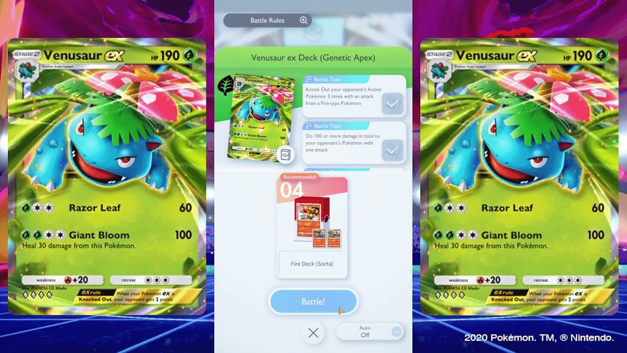 Venusaur EX - Step-Up Battle | Advanced (Genetic Apex) Pokémon TCG Pocket