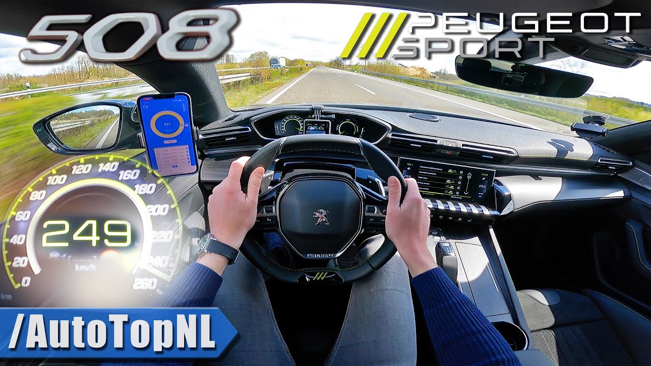 Peugeot 508 PSE | TOP SPEED on AUTOBAHN [NO SPEED LIMIT] by AutoTopNL