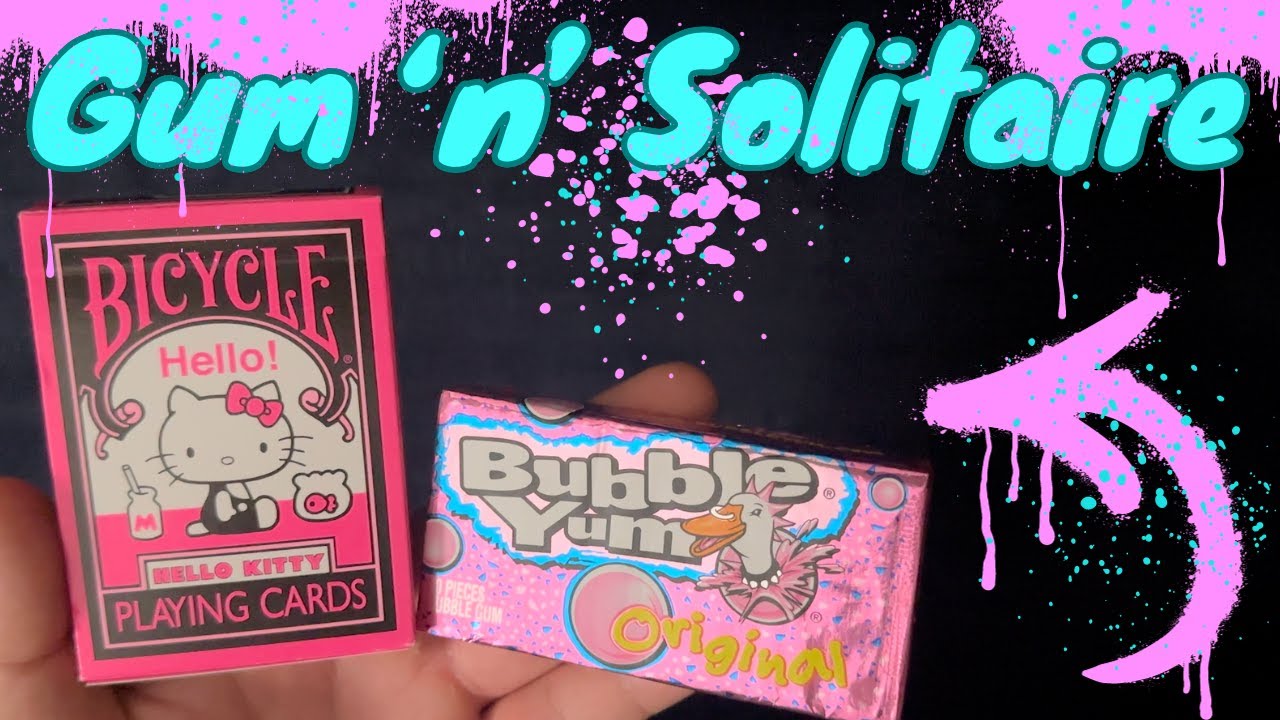 ASMR Gum Chewing Mouth Sounds 'n' (Some) Soft Spoken Whispers ~ Bubble Yum Gum 'n' Solitaire #447
