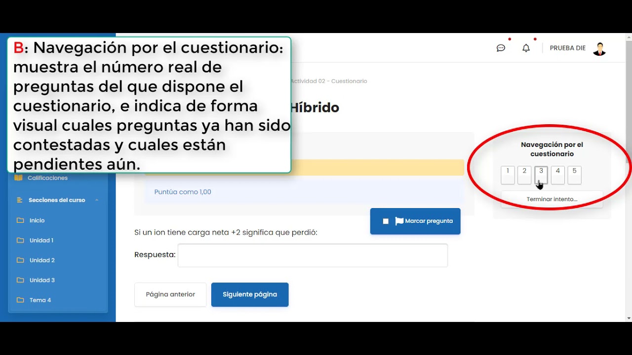 Realizar un cuestionario en una clase presencial-virtual
