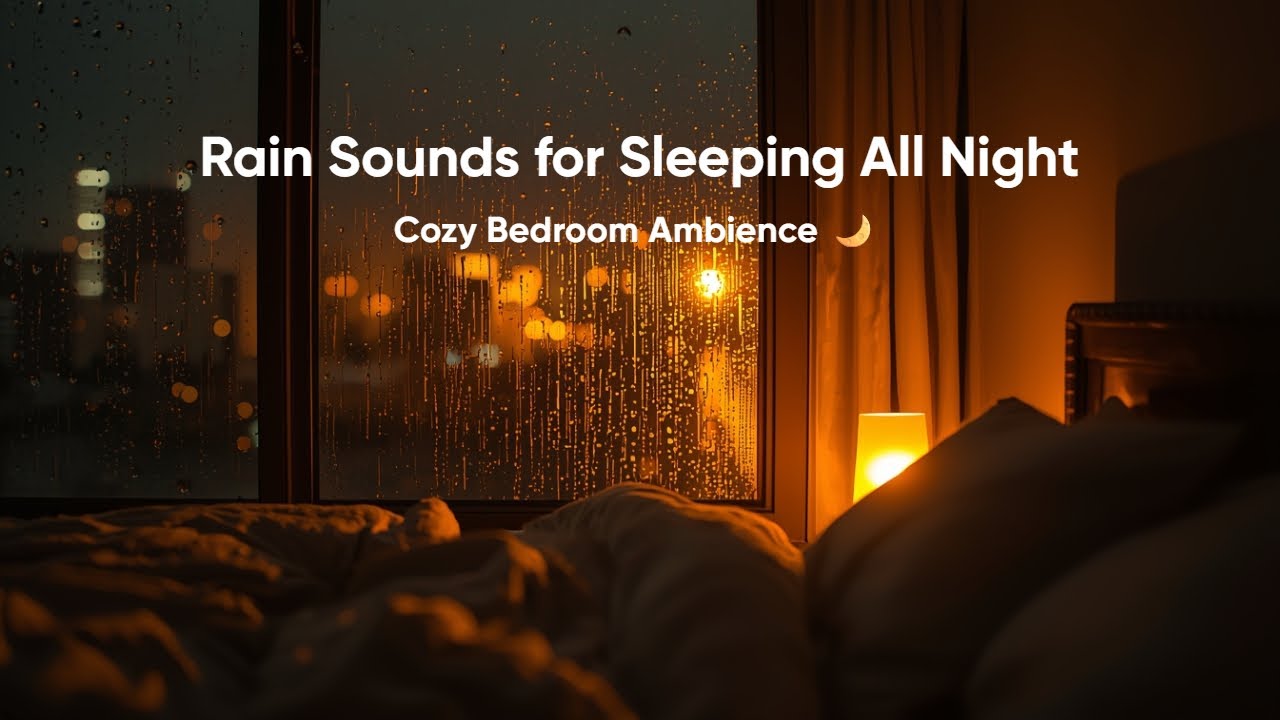 Rain Sounds for Sleeping All Night | Cozy Bedroom Ambience 🌙