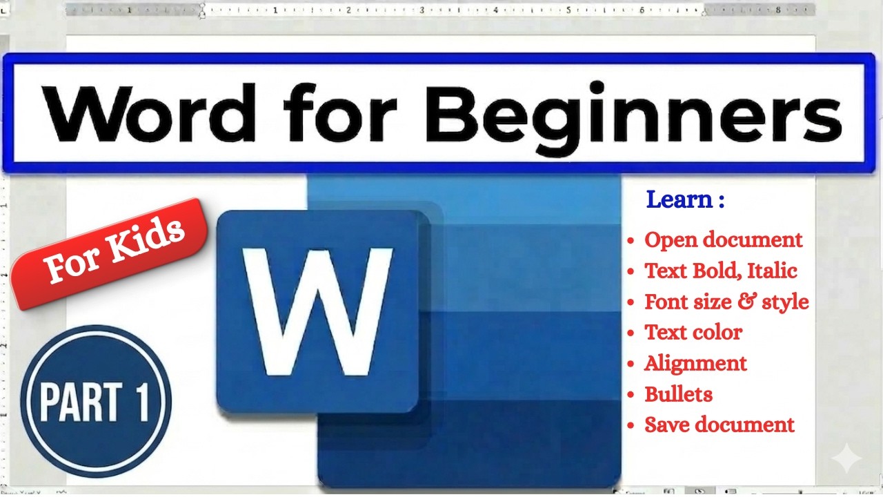 Microsoft Word Practical Session for Kids | Step-by-Step Tutorial