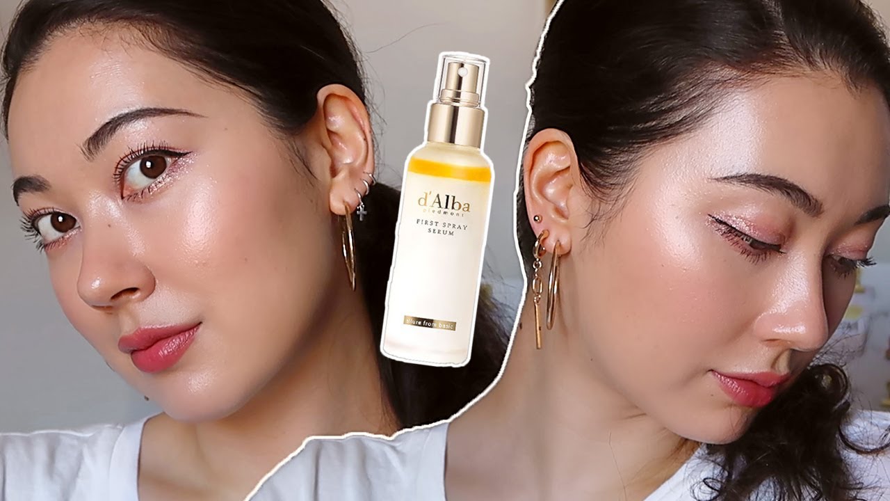 D'ALBA SPRAY SERUM REVIEW ✨ Simple + Quick AM Routine #GlowSerum