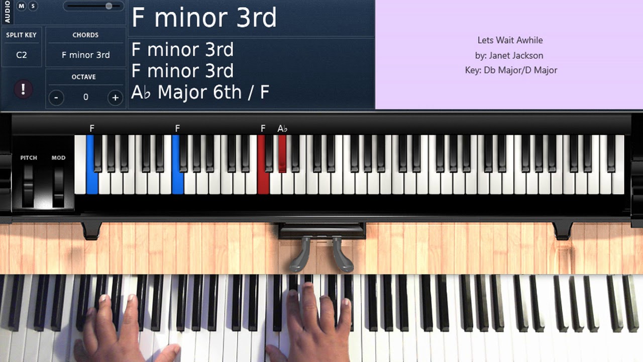 Lets Wait Awhile (by Janet Jackson) - Piano Tutorial