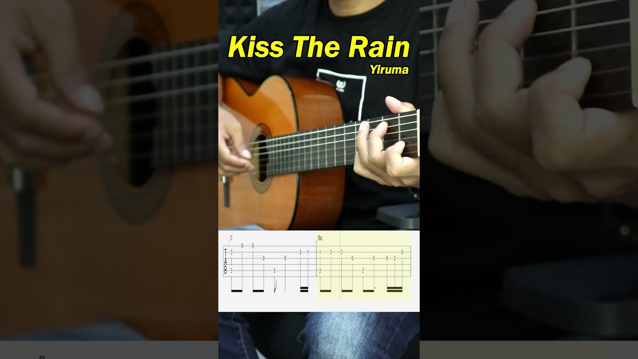 Kiss The Rain - Yiruma - Easy Fingerstyle Guitar TAB. Link full video on comment