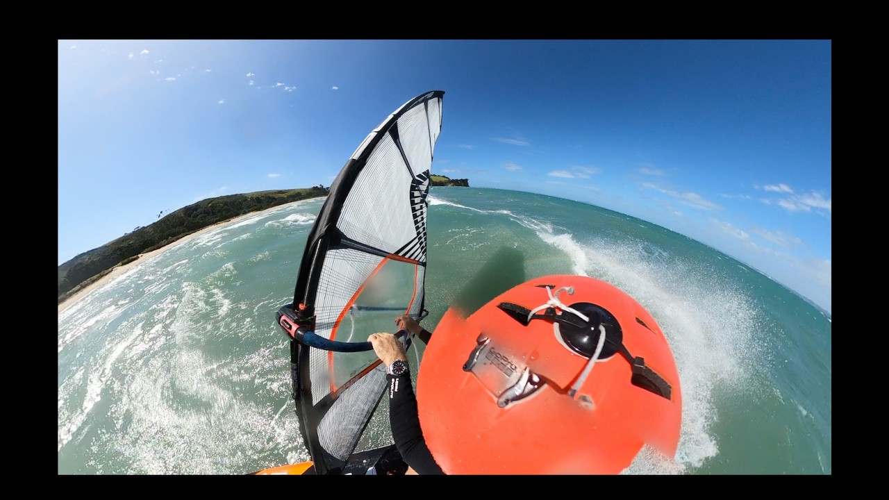 Windsurfing Shakespear, Auckland NZ 140326. Severne Pyro99, Blade Pro 5.3