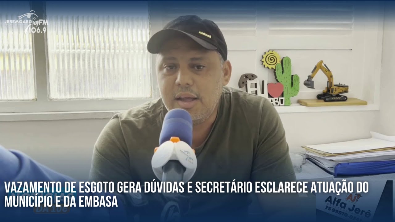 VAZAMENTO DE ESGOTO GERA DÚVIDAS E SECRETÁRIO ESCLARECE ATUAÇÃO DO MUNICÍPIO E DA EMBASA