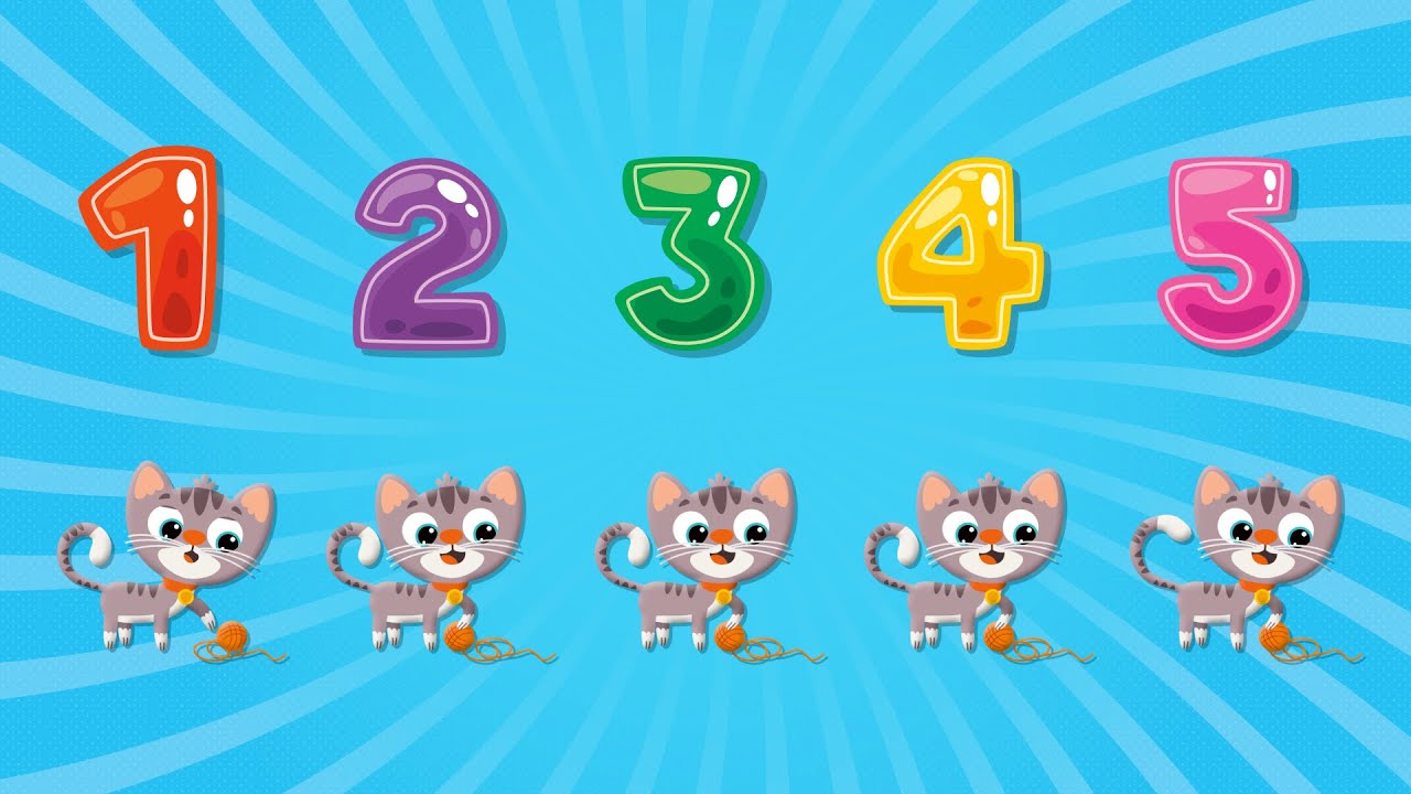 1’den 5’e Kadar Saymayı Öğreniyoruz | 5 Sevimli Kedi ile Sayma