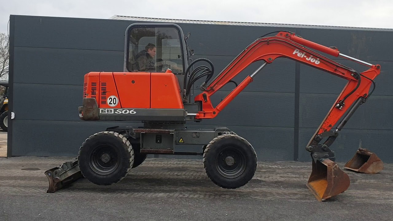 Pel-job Volvo Eb 506 graafmachine wielkraan banden kraan mobiele kraan te koop For sale!