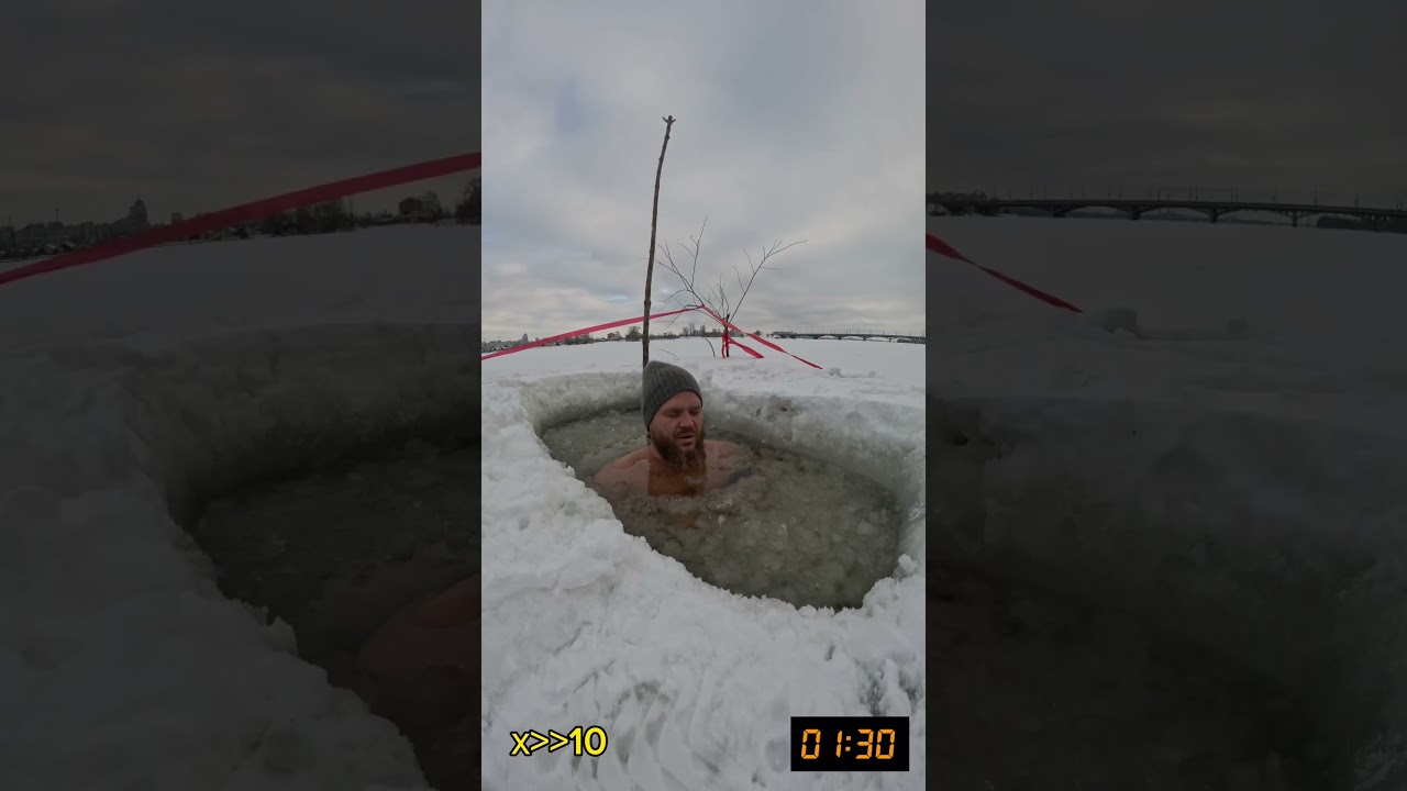 116th day of meditation in ice water #iceman #icebath #iceplunge #coldplunge #icewater #wimhoff