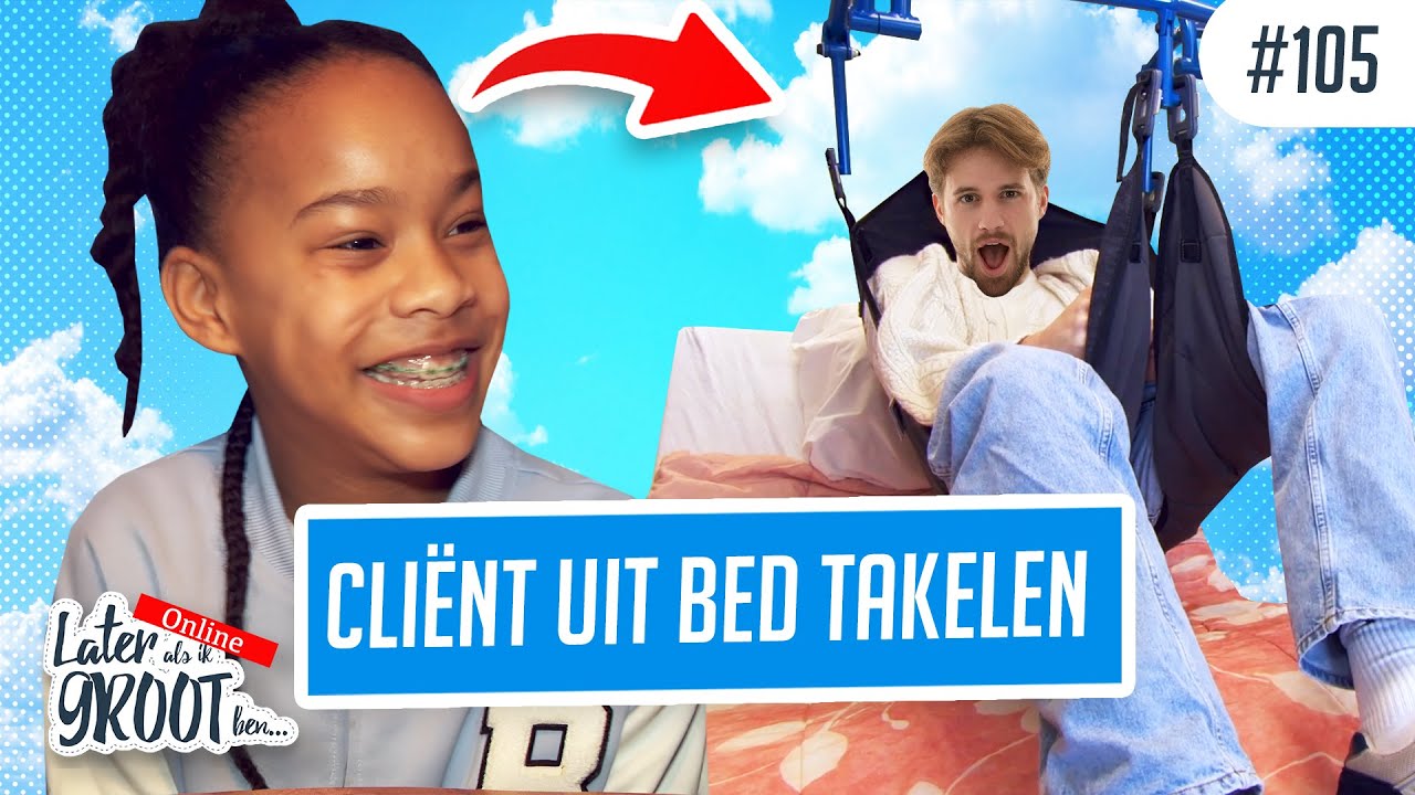 OUDJES uit bed TAKELEN in de OUDERENZORG. Maylin doet dat geweldig!
