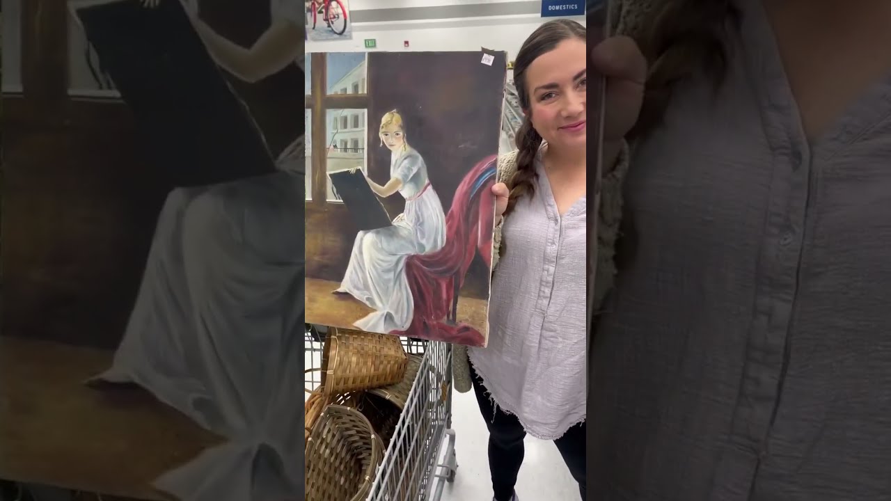 I CAN&rsquo;T believe Zeb MISSED this $3 French Country art - thrifting for high end home decor