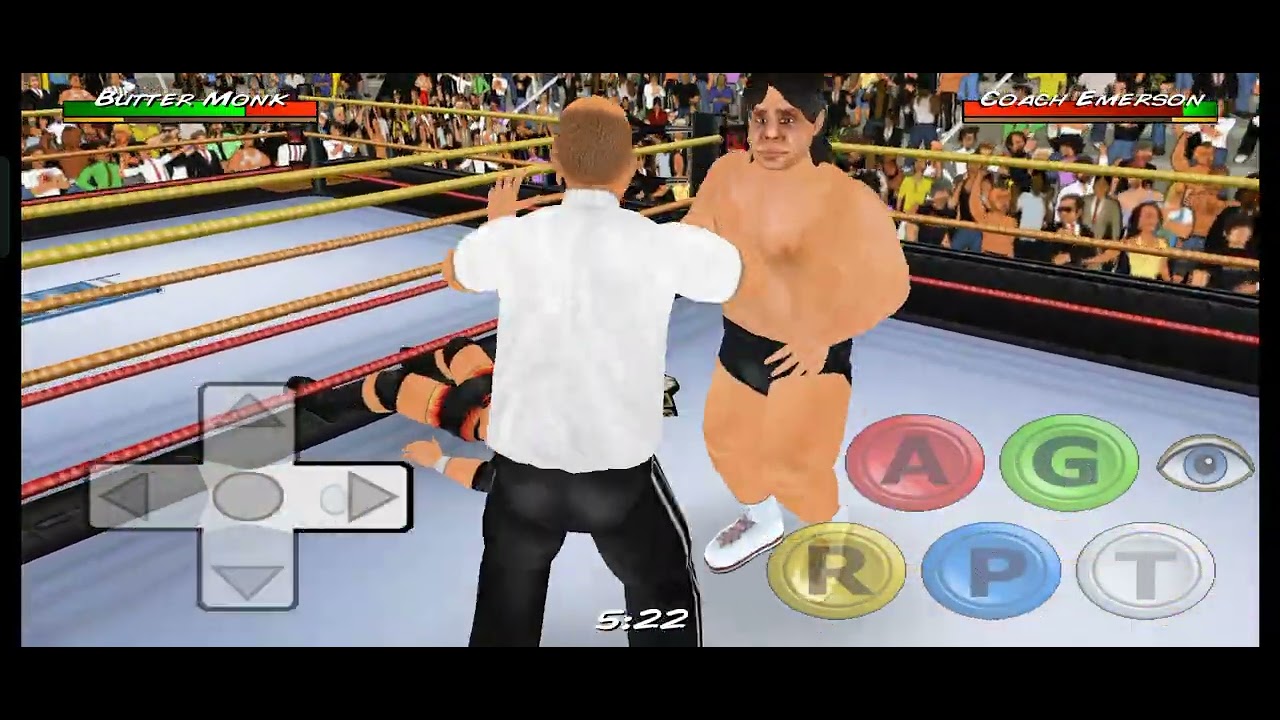 Playing my favourite childhood offline game Wrestling revolution's Battle Royale as Hard Gainer