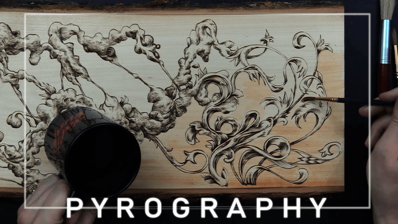 Woodburning with Coffee Stain