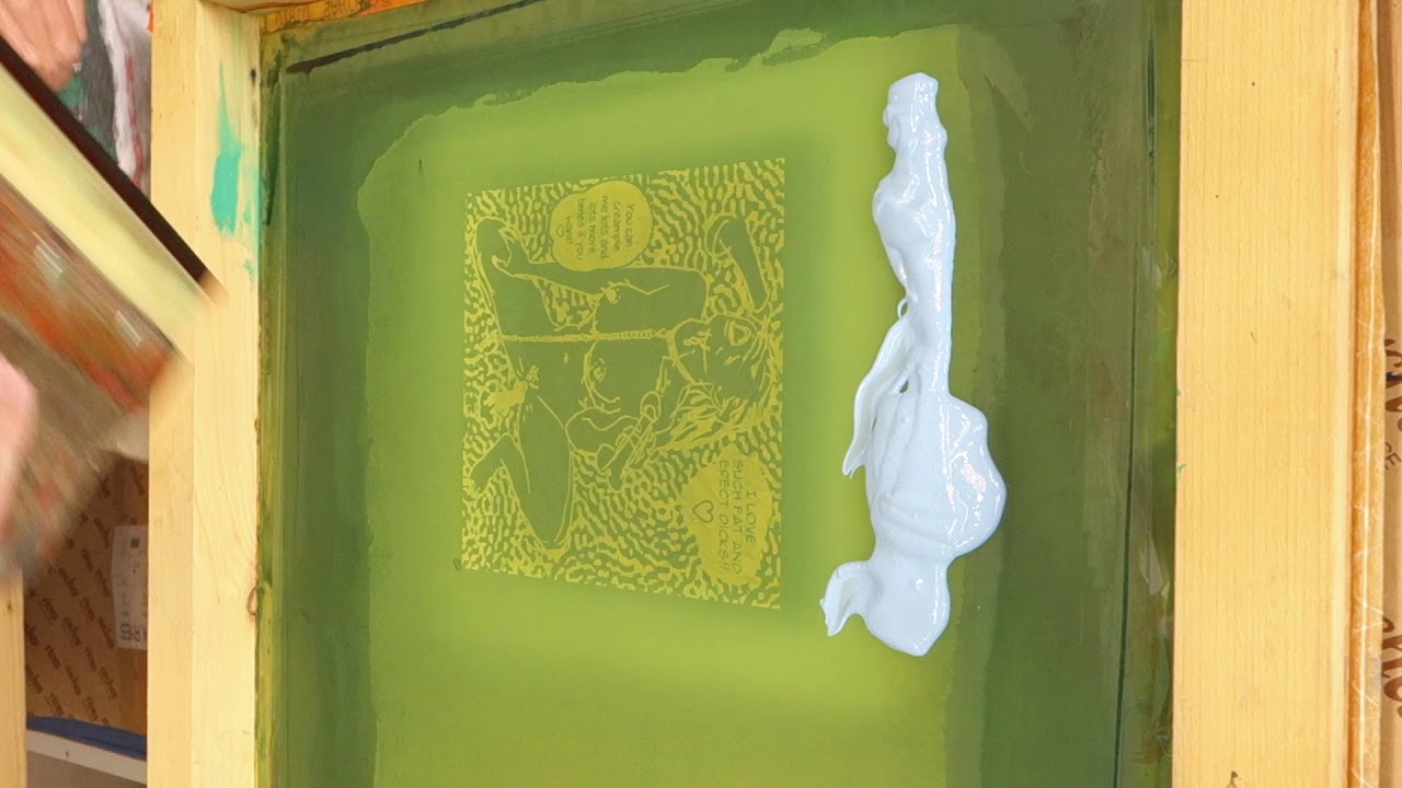 JEAN-PIERRE SERGENT AT WORK SILK SCREENING HIS SMALL WORKS ON PAPER #20 | JULY 24 2018