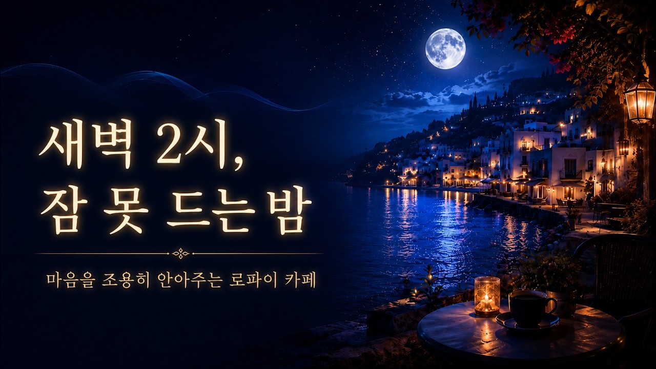 [Playlist] 새벽 2시, 잠 못 드는 사람들을 위한 감성 여행'입니다 ☕ 트렌디한 로파이 카페 (Lo-Fi & Chill)