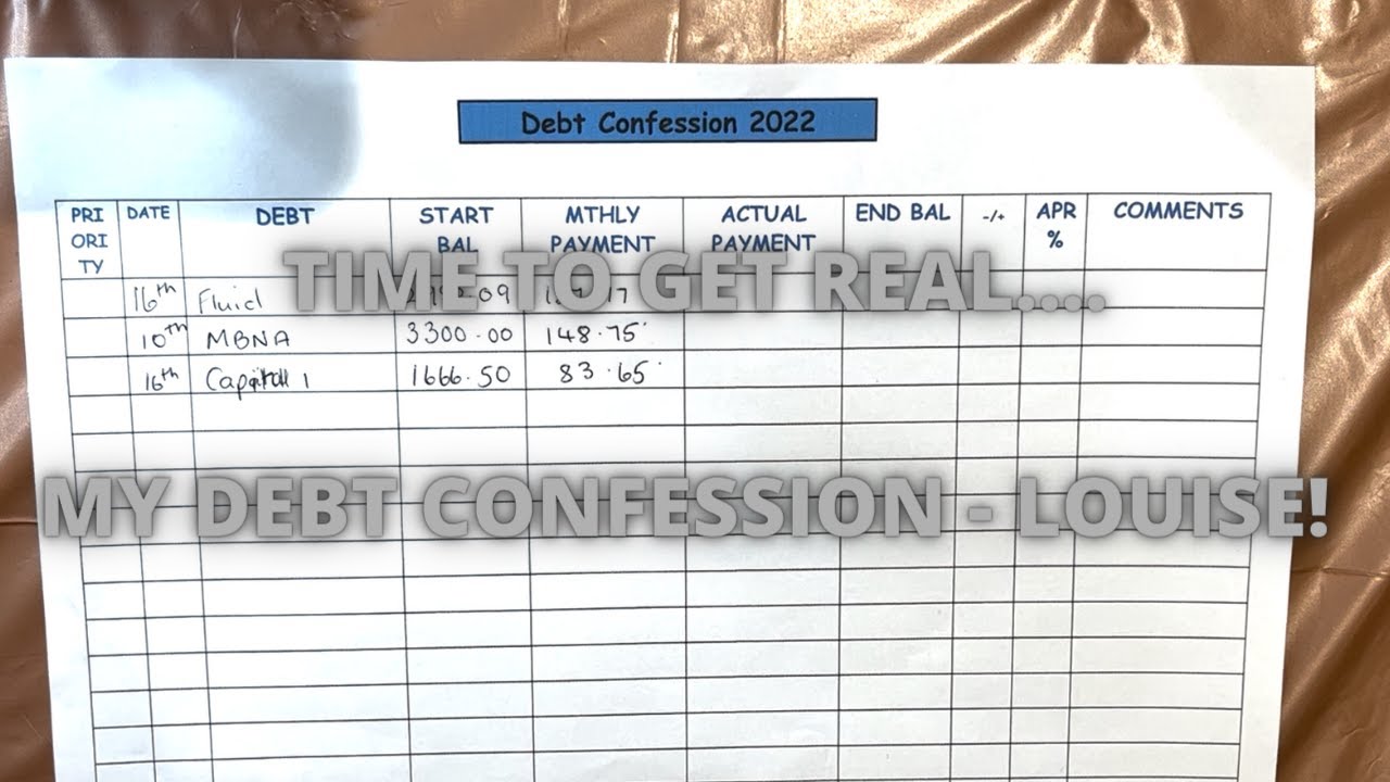 I DIDN'T REALISE HOW MUCH IT HAD BUILT UP TOO😩 LOUISE'S DEBT CONFESSION...MY TOTAL DEBT AMOUNT IS..