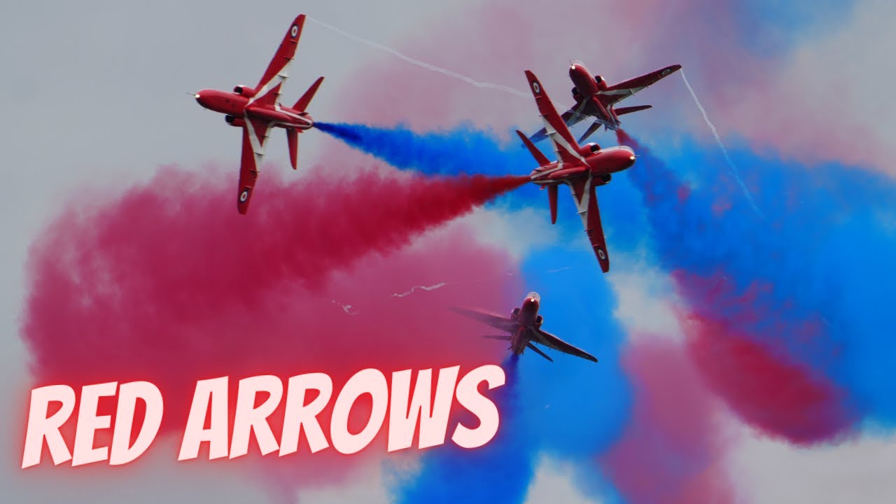 Impressive RAF Red Arrows .. 2024 RIAT (Royal International Air Tattoo)