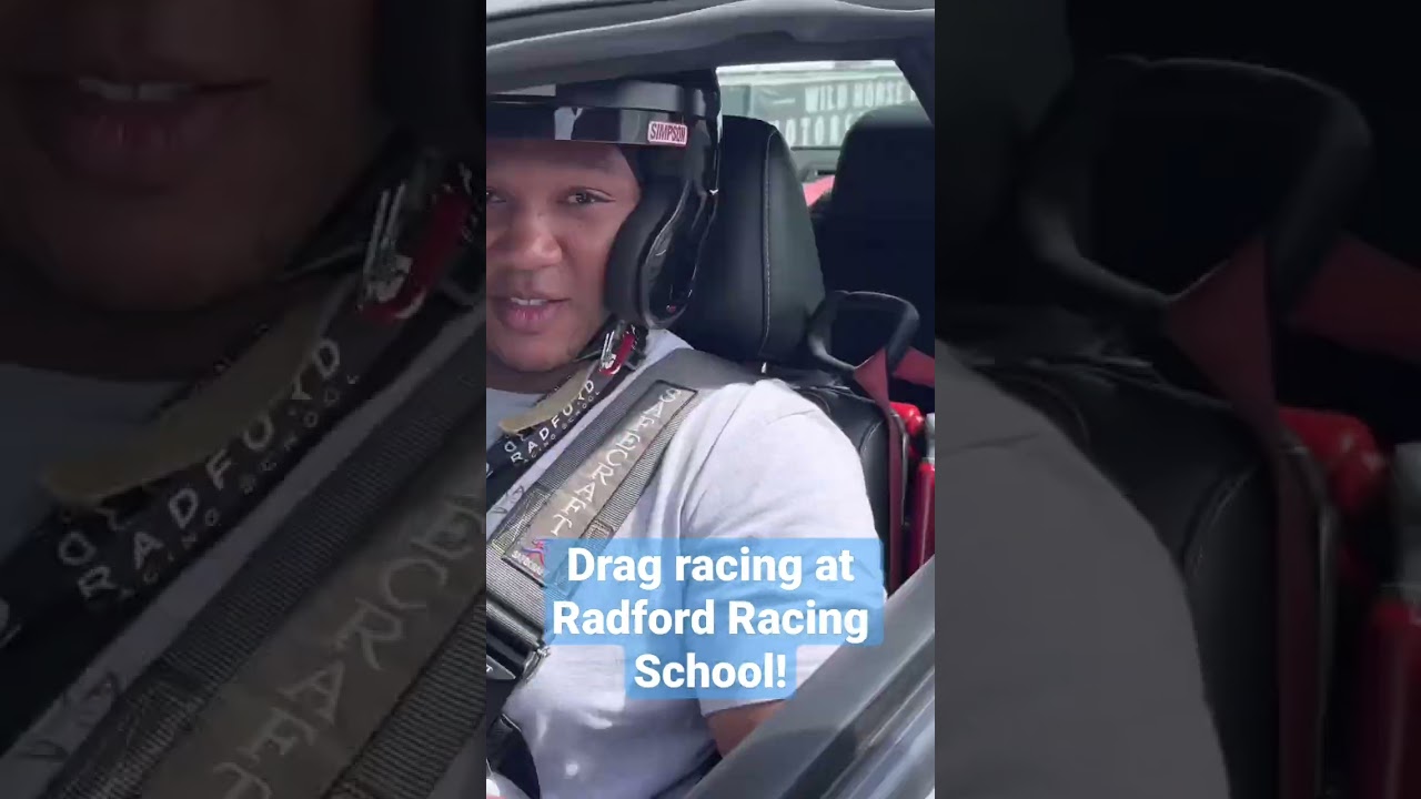 Drag racing at Radford Racing School! #dodge #prestonpatterson #hellcat #challenger #chiefdonutmaker