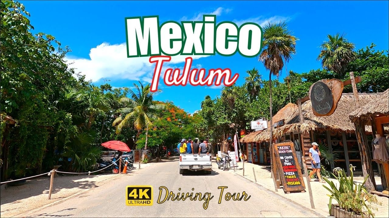 Driving Tulum, Mexico 🇲🇽 Hotel Zone to Downtown [4K UHD 60 Fps]