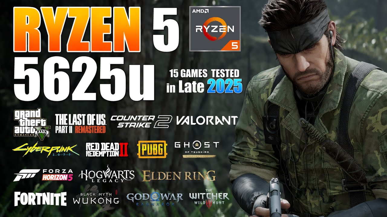 Ryzen 5 5625U Vega 7 : Test in 15 Games in late 2025! Ryzen 5 5625U Gaming