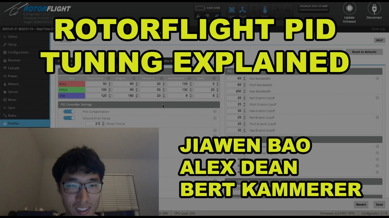 RotorFlight PID tuning explained