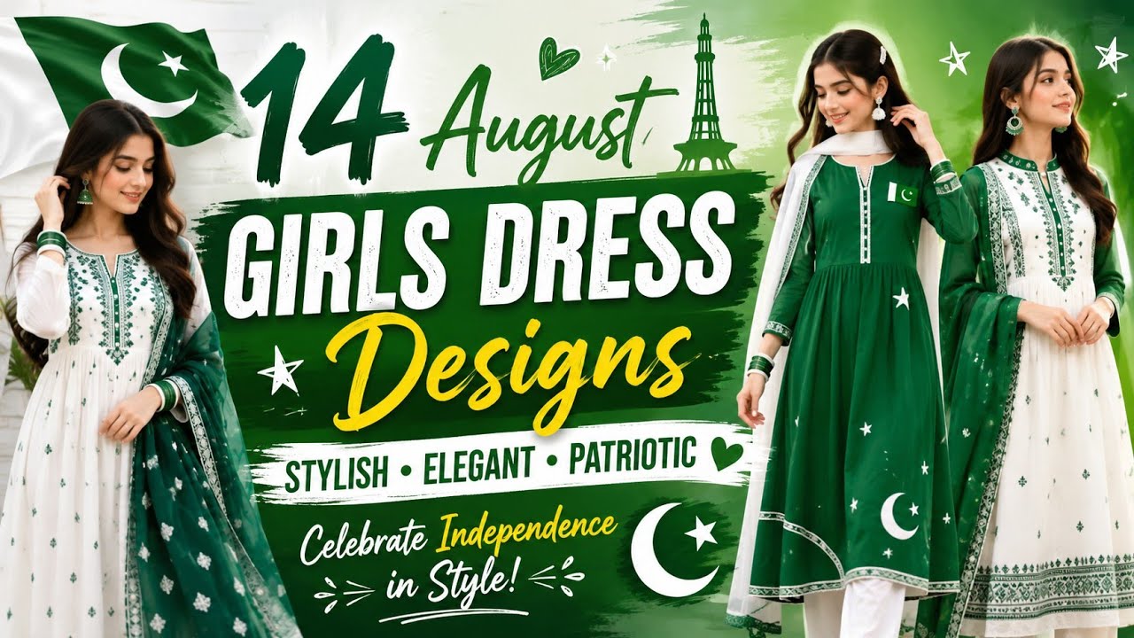 14 August Dress design 2026  | 14 August dress design for girls | Pakistan independence day Dress