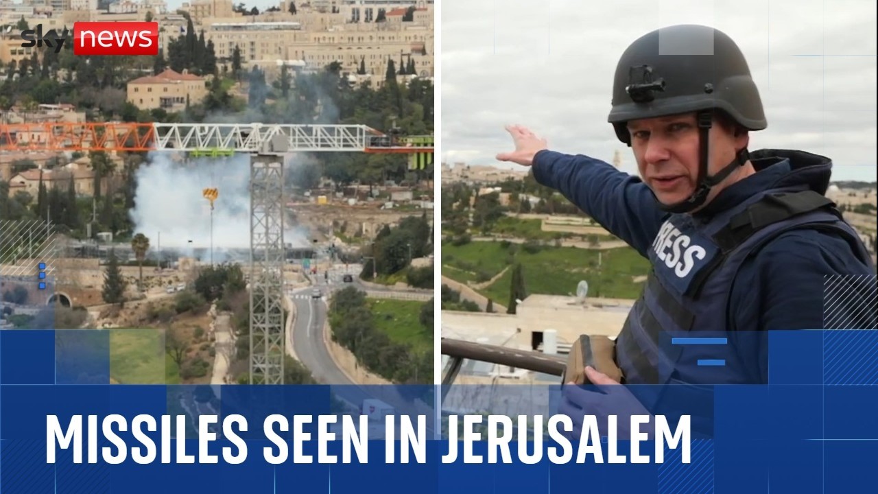 Sky News witnesses missile interceptions in Jerusalem