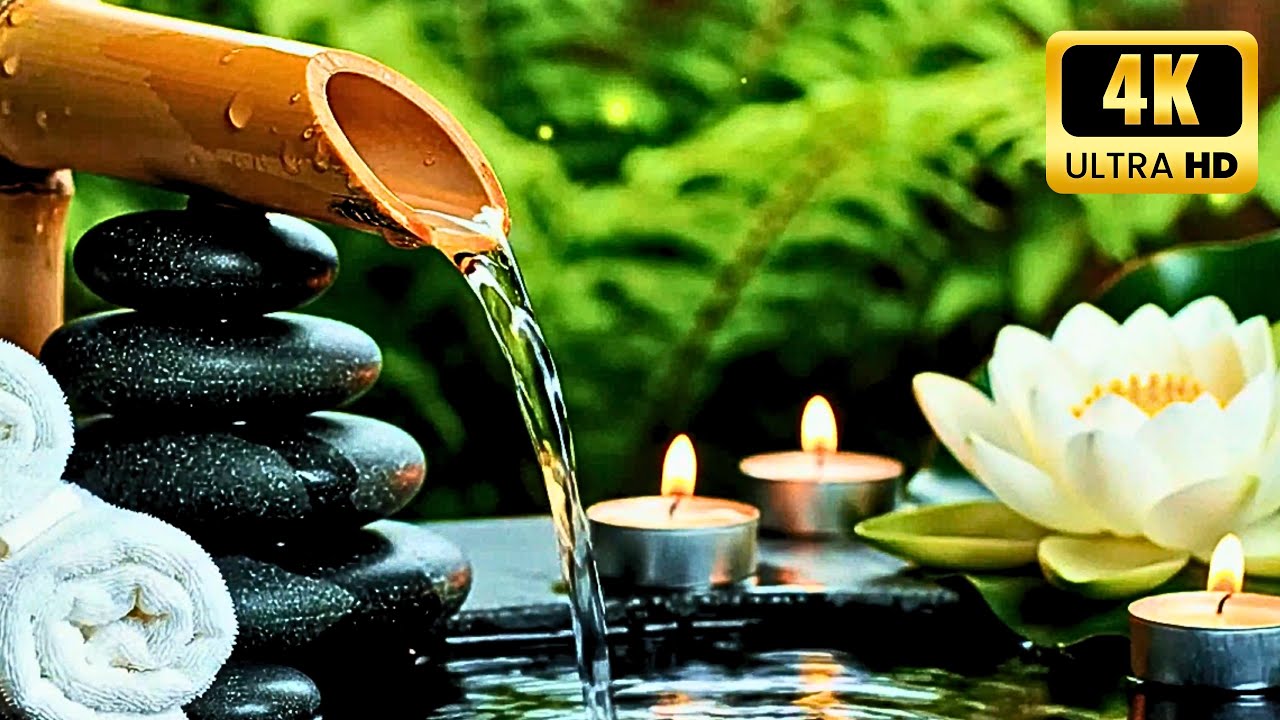 【﻿４Ｋ】Unwind, Relax, and Sleep Deeply 🌿 Bamboo Water Fountain for Calm Rest