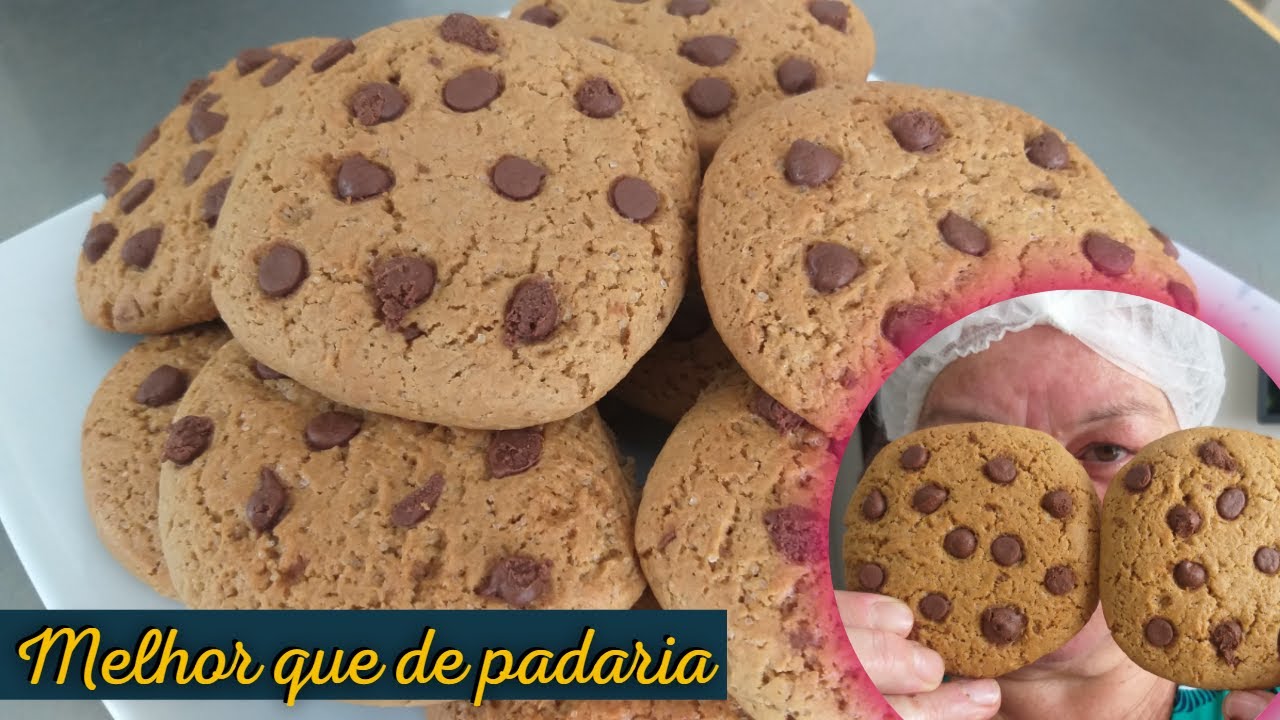 Cookies com gotas de chocolate - Receita da vó marli...