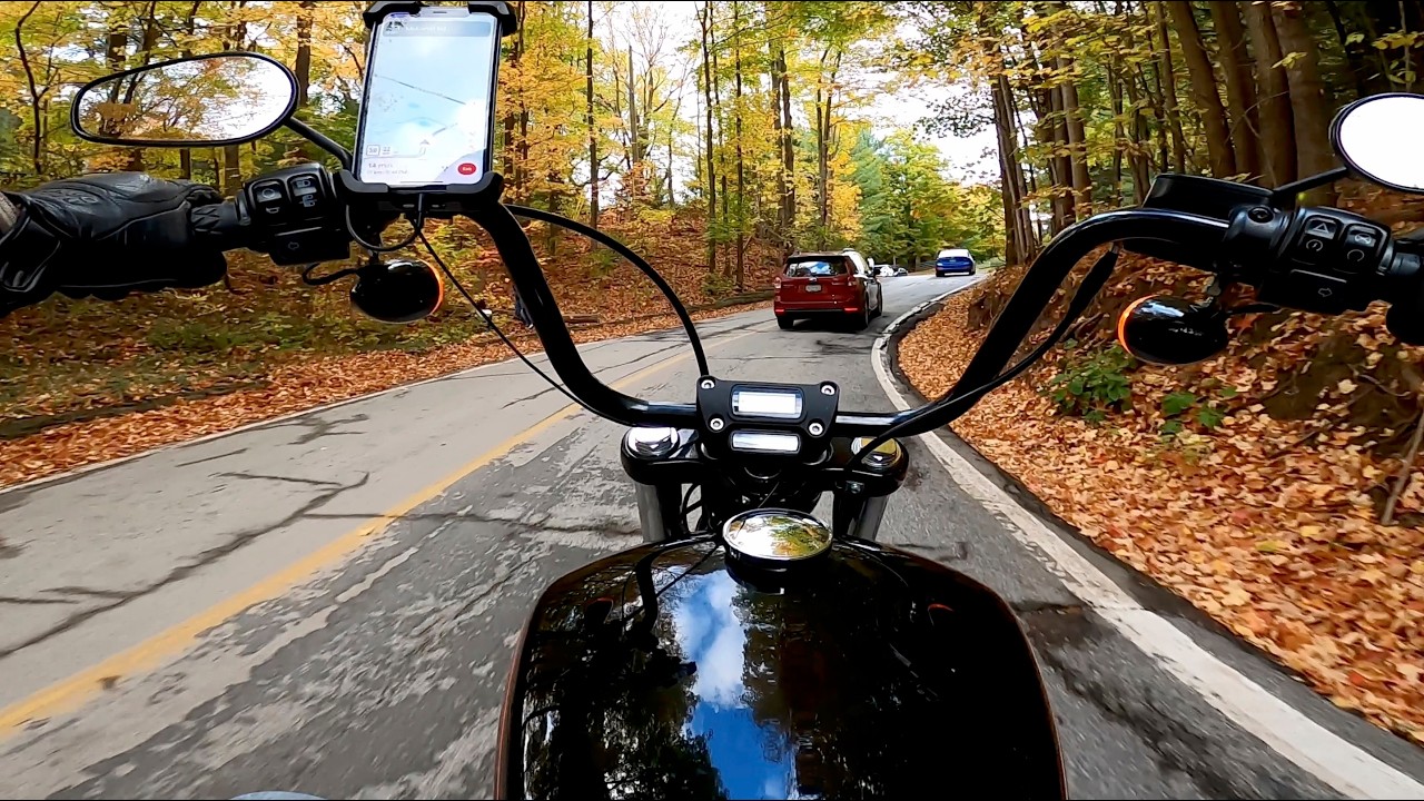 Fall Roads on Motorcycle | POV Ride | Mississauga Rd + Forks Of The Credit Rd