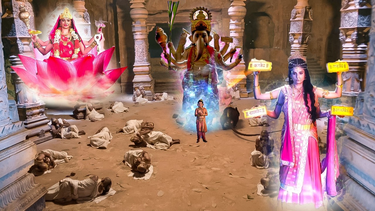 Maha Epiosode: वेदमाता गायत्री के वेद हुए जब छिन्न - भिन्न गणेश जी ने बचाए वेद | Mata Ki Shakti