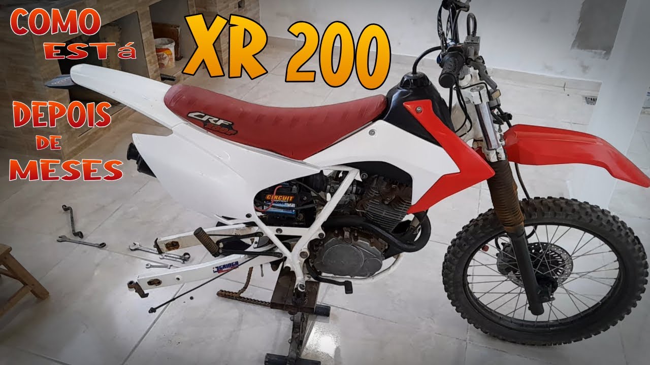 XR 200 COM ROUPA DA CRF 230 #51 - COMO ESTÁ MINHA XR 200 ATUALMENTE