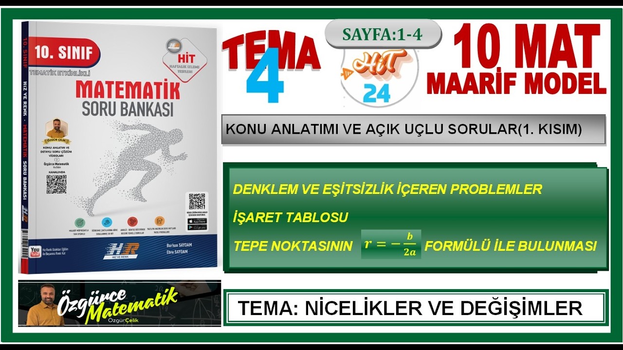 Hız ve Renk MAT_10/HİT_24---1. KISIM  (Problem Çözümü-İşaret Tablosu)Konu Anlatımı