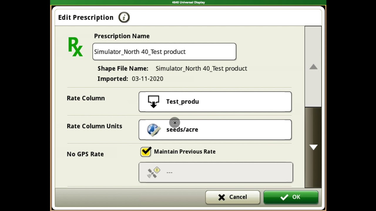 How to Import and Set Up Prescriptions for Planting on a John Deere Gen 4 Display