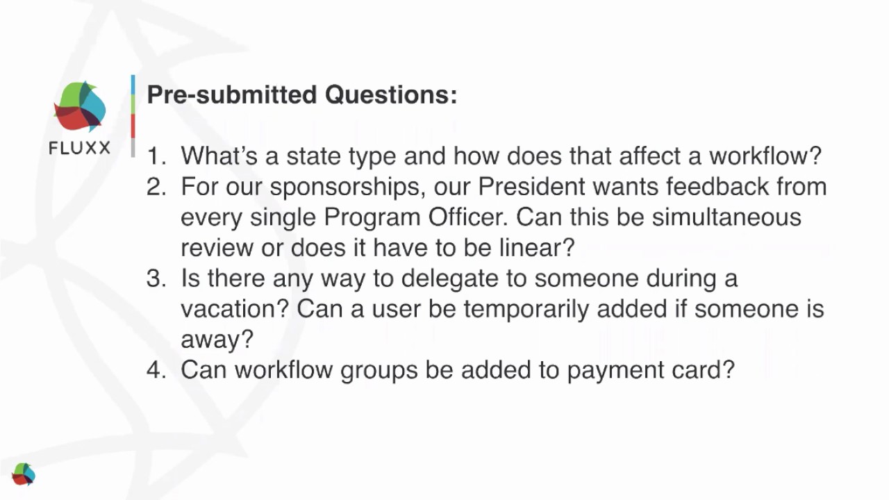 Ask a Fluxxpert Q&A Session -- Workflows