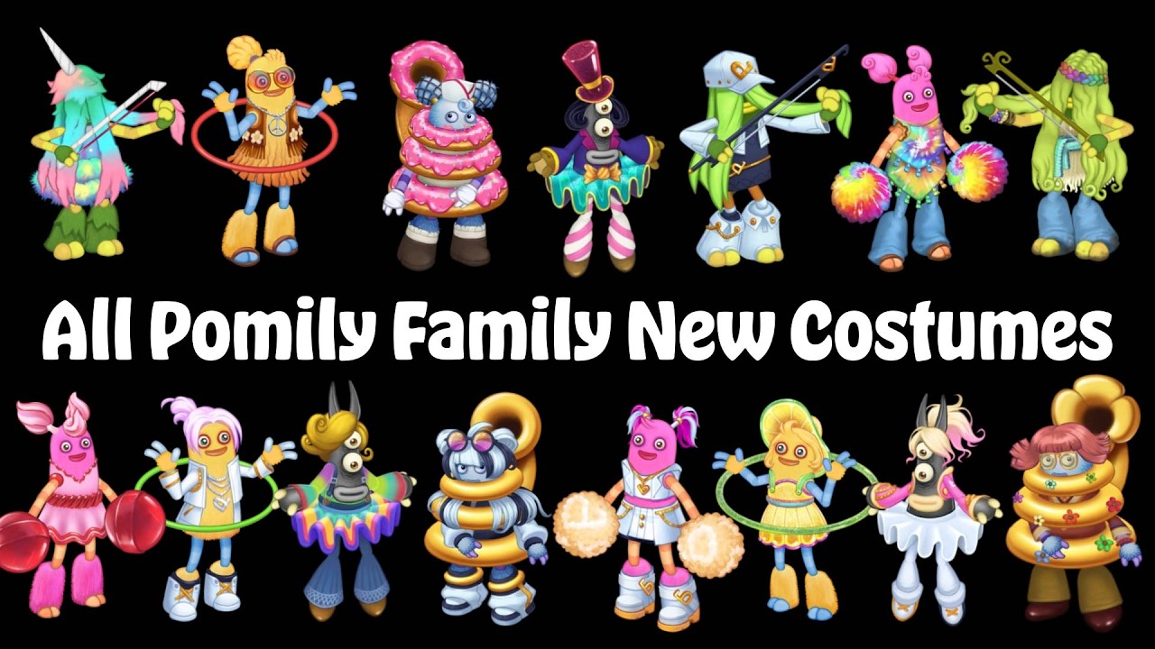 Pomily Family Band - All New Costumes | My Singing Monsters