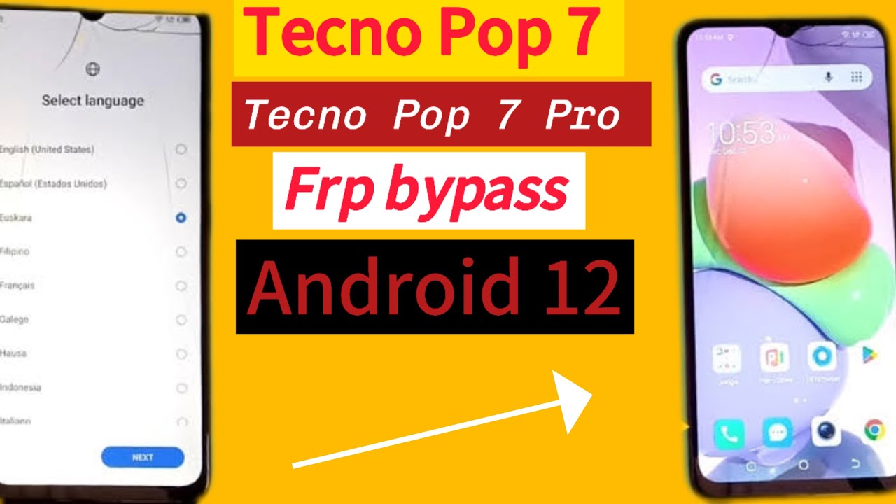 Tecno Pop 7 FRP Bypass (BF6) | Android 12 Google Account Unlock Without PC ✓