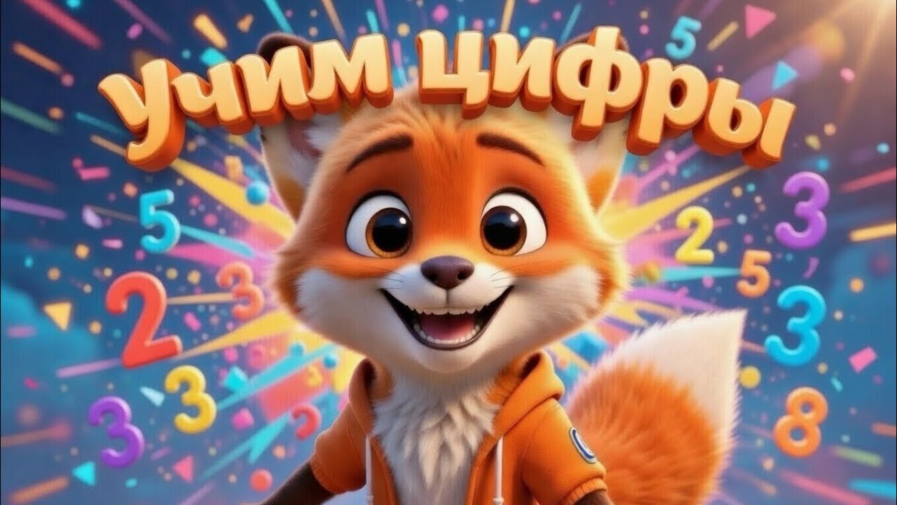 УЧИМ ЦИФРЫ с Лисенком! 😻 Веселый мультик для детей 