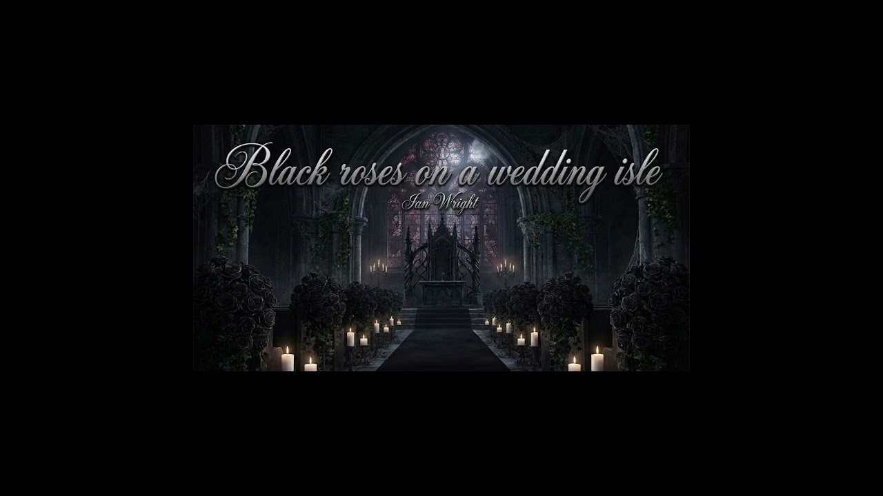 Black roses on a wedding isle