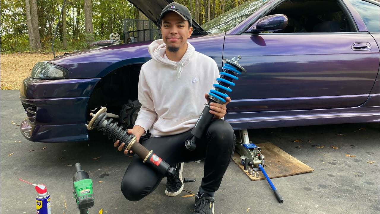 How to install coilovers on a Nissan Skyline R33 #coilovers #carchannel